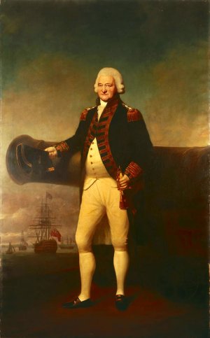 Sir Peter Parker Bt, 1721-1811, Admiral of the Fleet by Lemuel Francis Abbott Oil Painting