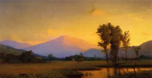 Sunset, Mt. Washington by Lemuel L. Eldred - Oil Painting Reproduction