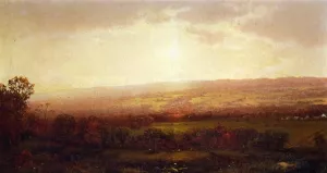 Valley of the Genesee, From Wadsworth's Lane by Lemuel M. Wiles Oil Painting