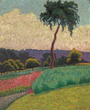 Paysage En Provence by Leo Gausson Oil Painting