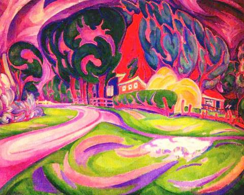 Main Product Photo of Country Road, Bergen Painting by Leo Gestel