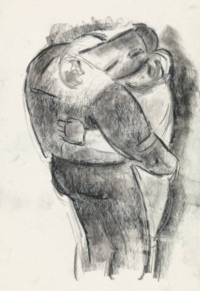 De omhelsing  by Leo Gestel - Hand-Painted Oil Painting Reproduction