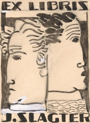 Ex libris voor J. Slagter by Leo Gestel Oil Painting
