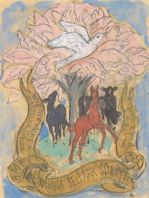Gelukwens bij de geboorte van Juliana Bellaar Spruyt by Leo Gestel Oil Painting