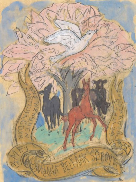 Main Product Photo of Gelukwens bij de geboorte van Juliana Bellaar Spruyt  Painting by Leo Gestel