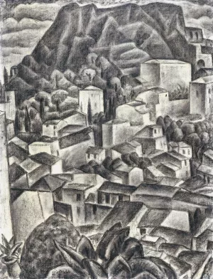 Italiaans bergdorp by Leo Gestel Oil Painting