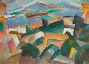 Landschap by Leo Gestel Oil Painting