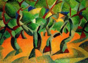 Olive Grove also known as Cubist Orchard painting by Leo Gestel