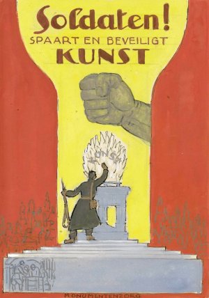 Ontwerp affiche voor propaganda kunstbescherming in het leger by Leo Gestel Oil Painting