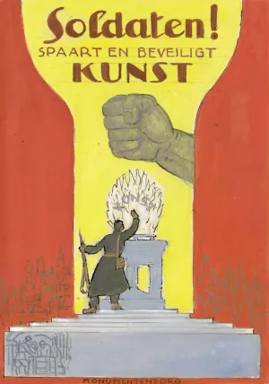 Ontwerp affiche voor propaganda kunstbescherming in het leger by Leo Gestel Oil Painting