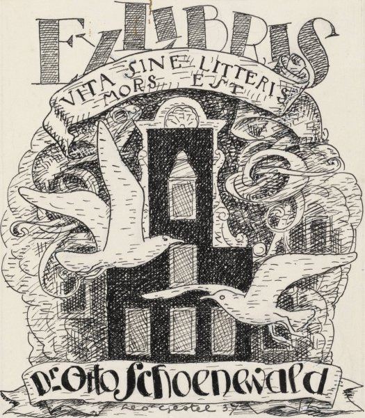 Main Product Photo of Ontwerp ex libris voor Dr. Otto Schoenewald  Painting by Leo Gestel