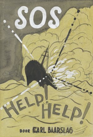 Ontwerp voor boekomslag voor Karl Baarslag's 'S.O.S', met voorstelling van een schip in een storm by Leo Gestel Oil Painting