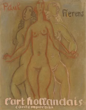 Ontwerp voor Paul Fierens 'l'Art Hollandais contemporain'; drie naakte vrouwen by Leo Gestel Oil Painting