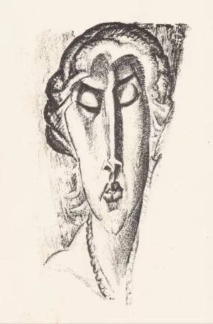 Portret van een onbekende vrouw by Leo Gestel Oil Painting