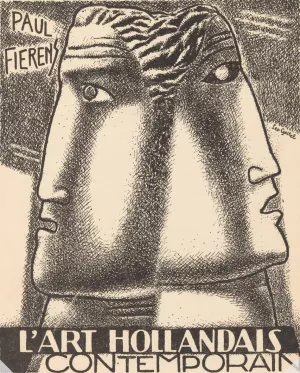Reproductieprent boekomslag 'l'Art Hollandais contemporain'van Paul Fierens by Leo Gestel Oil Painting