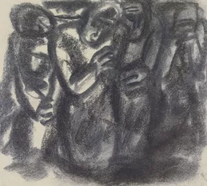 Schets van een groep mensen by Leo Gestel Oil Painting