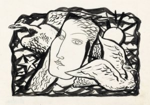 Venus Vignet voor boek 'L'art Hollandais contemporain'van Paul Fierens by Leo Gestel Oil Painting