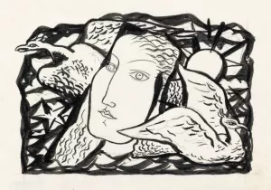 Venus Vignet voor boek 'L'art Hollandais contemporain'van Paul Fierens by Leo Gestel Oil Painting