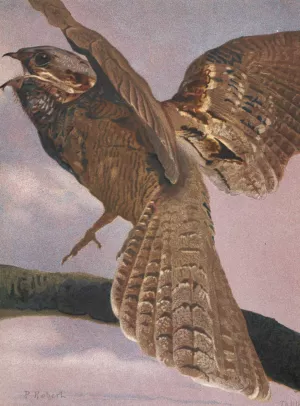 Engoulevent Oil painting by Leo-Paul Robert