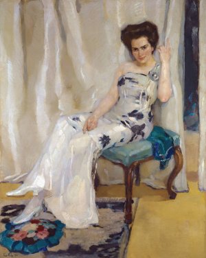 Cara Sophia KOhler, nee Goldammer by Leo Putz Oil Painting