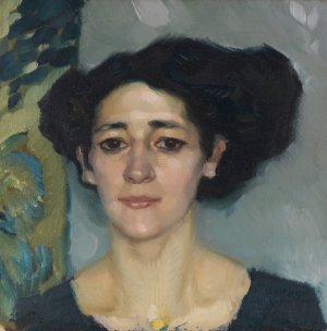 Damenportrat by Leo Putz Oil Painting