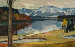 Kampenwand VI by Leo Putz Oil Painting