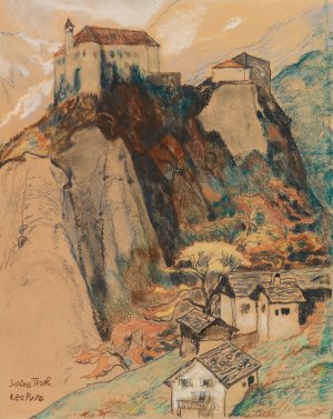 Schloss Tirol by Leo Putz Oil Painting