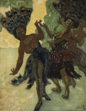 Tanzende Negerinnen by Leo Putz Oil Painting