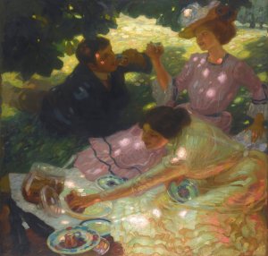 The Picnic by Leo Putz Oil Painting