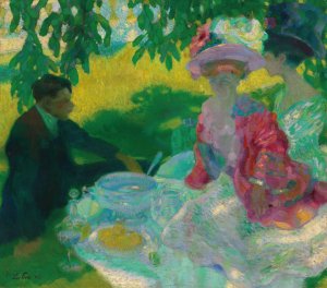 The picnic by Leo Putz Oil Painting