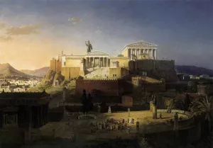 The Acropolis at Athens by Leo Von Klenze Oil Painting