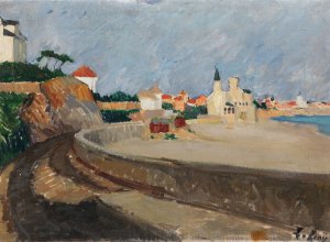 Stadt an der spanischen Kuste by Leo Von Konig Oil Painting