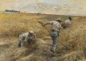 Aout by Leon Augustin Lhermitte Oil Painting