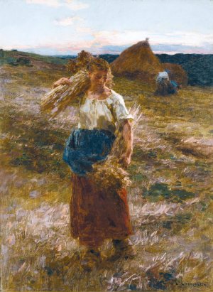 La glaneuse by Leon Augustin Lhermitte Oil Painting