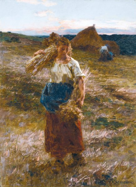 La glaneuse by Leon Augustin Lhermitte - Hand-Painted Oil Painting Reproduction