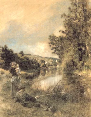 La Marne by Leon-Augustin L'Hermitte Oil Painting