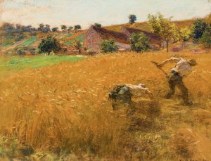 La Moisson Oil painting by Leon Augustin Lhermitte