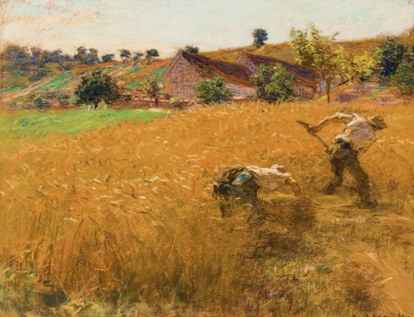 La Moisson by Leon Augustin Lhermitte - Hand-Painted Oil Painting Reproduction