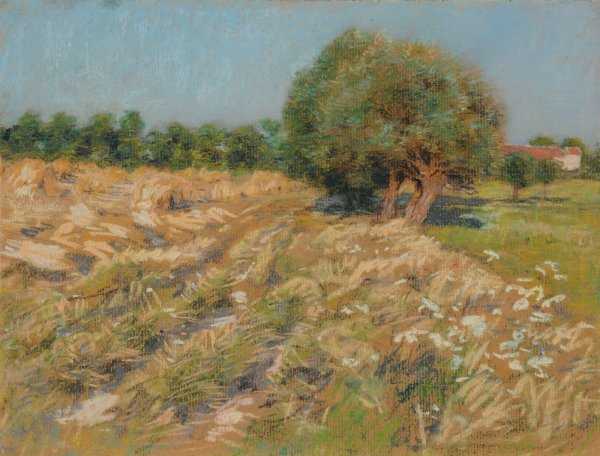 Le chemin de la ferme  by Leon Augustin Lhermitte - Hand-Painted Oil Painting Reproduction