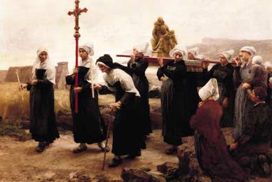 Le Pardon de Ploumanach by Leon-Augustin L'Hermitte - Hand-Painted Oil Painting Reproduction