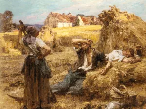 Le Reveil du Faucheur by Leon-Augustin L'Hermitte Oil Painting
