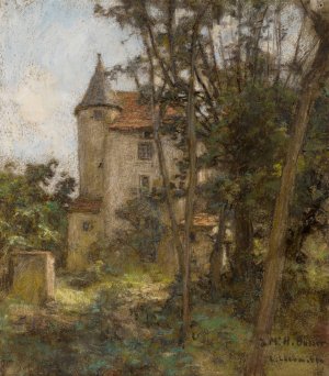 Les Abords D'un Chateau Gothique by Leon Augustin Lhermitte Oil Painting