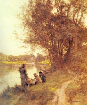 Les Pecheurs Oil painting by Leon-Augustin L'Hermitte