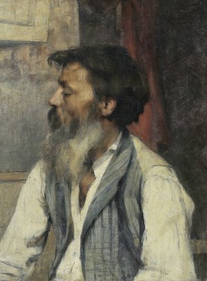 Portrait Of A Man by Leon Augustin Lhermitte Oil Painting