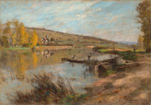 Quai au Sable, Charteves by Leon Augustin Lhermitte Oil Painting