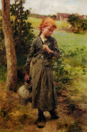 Retour de la Fontaine Oil painting by Leon-Augustin L'Hermitte