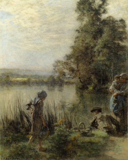 The Fisherman's Family by Leon-Augustin L'Hermitte - Hand-Painted Oil Painting Reproduction