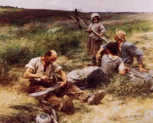 The Haymakers by Leon-Augustin L'Hermitte - Oil Painting Reproduction