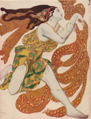 Bacchante in 'Narcisse' by Leon Bakst Oil Painting