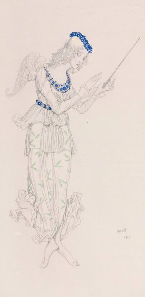 Costume Design For A Fairy From The Ballet The Sleeping Beauty by Leon Bakst Oil Painting